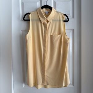 COPY - LNWOT Athleta URBANITE BUTTON UP style sleeveless   TOP SIZE large Yello…